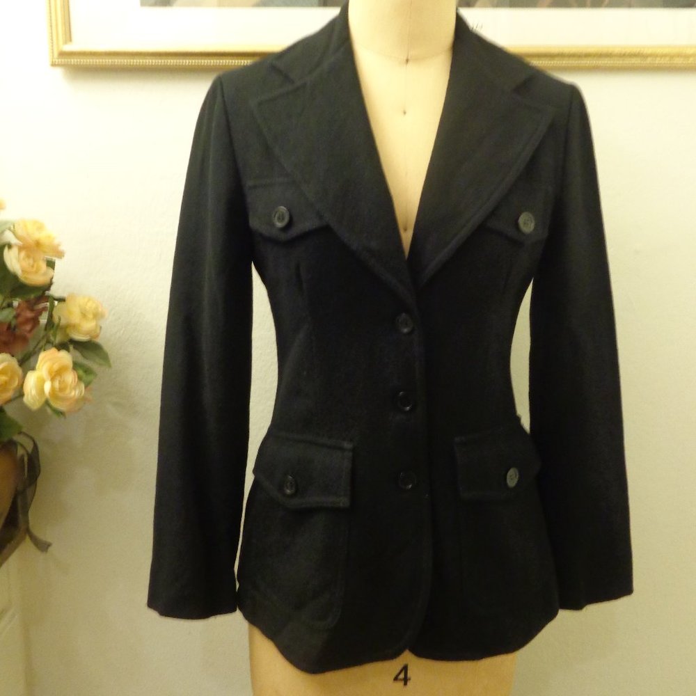 Bronson Vintage Wool Black Blazer Jacket